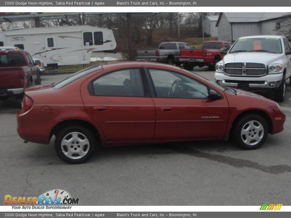 2000 Dodge Neon Highline Salsa Red Pearlcoat / Agate Photo #2
