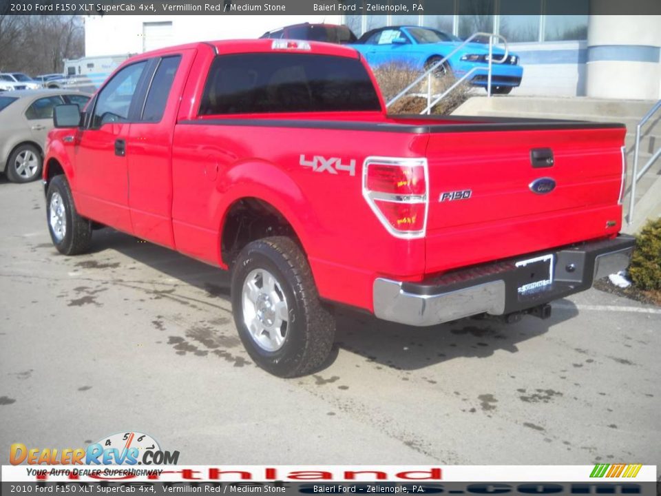 2010 Ford F150 XLT SuperCab 4x4 Vermillion Red / Medium Stone Photo #8