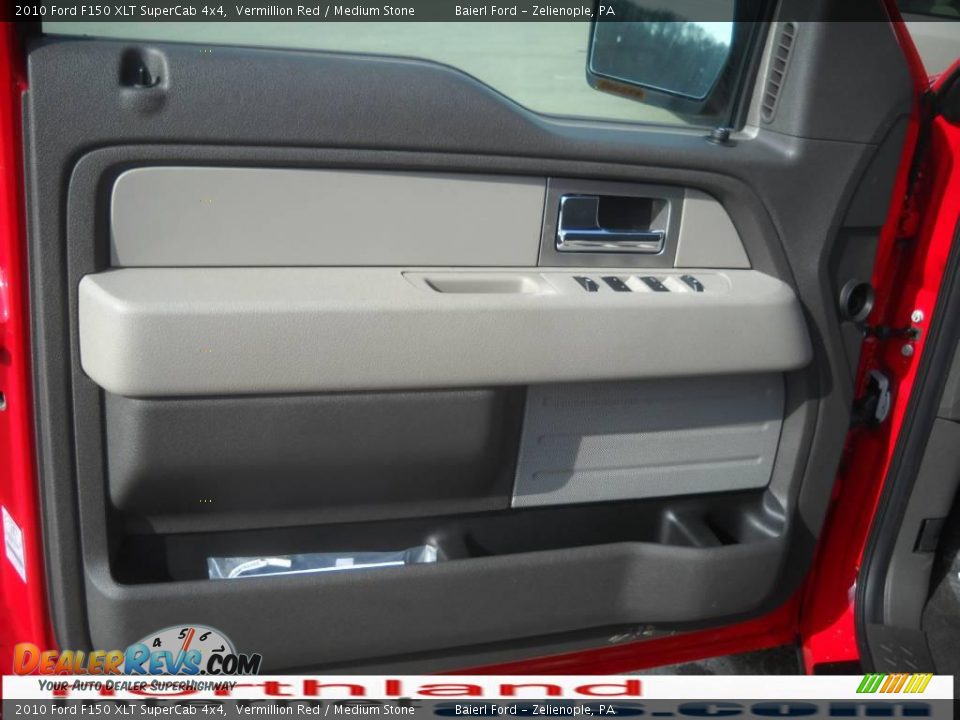 2010 Ford F150 XLT SuperCab 4x4 Vermillion Red / Medium Stone Photo #9
