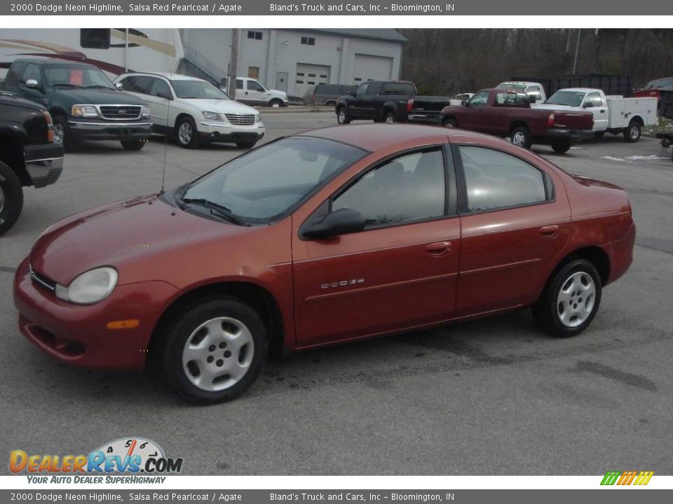 2000 Dodge Neon Highline Salsa Red Pearlcoat / Agate Photo #6