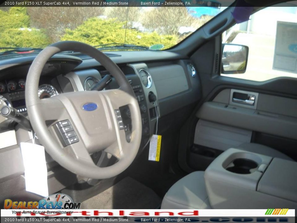2010 Ford F150 XLT SuperCab 4x4 Vermillion Red / Medium Stone Photo #10