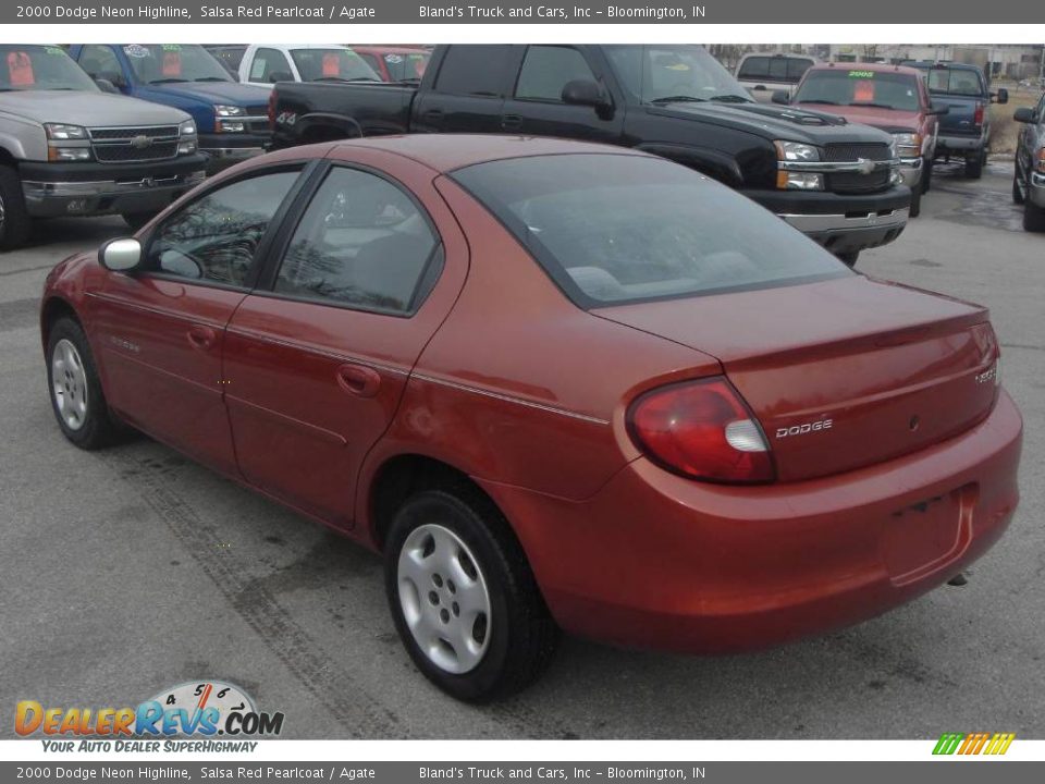 2000 Dodge Neon Highline Salsa Red Pearlcoat / Agate Photo #8