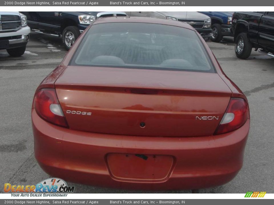 2000 Dodge Neon Highline Salsa Red Pearlcoat / Agate Photo #9