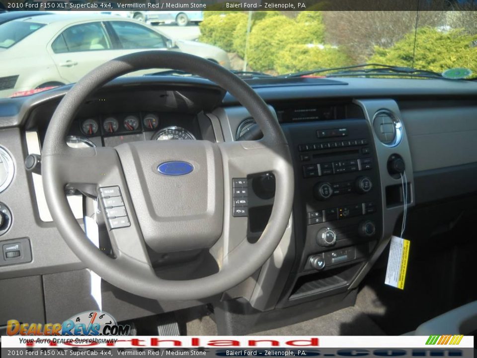 2010 Ford F150 XLT SuperCab 4x4 Vermillion Red / Medium Stone Photo #14