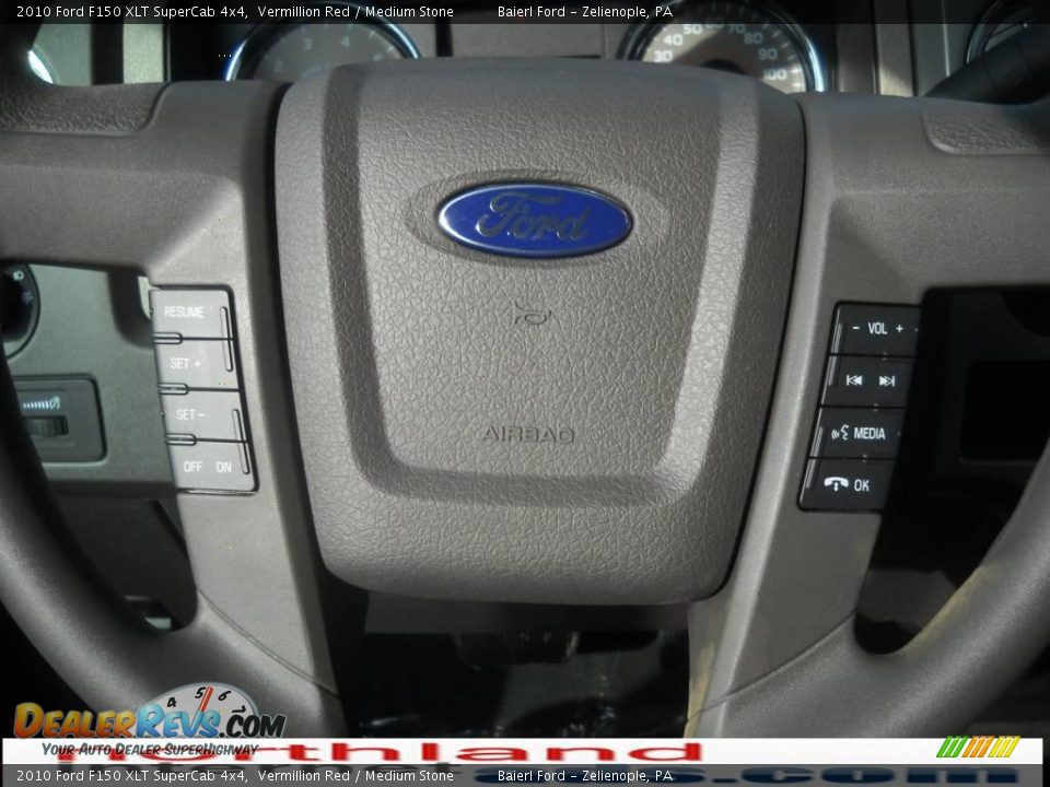 2010 Ford F150 XLT SuperCab 4x4 Vermillion Red / Medium Stone Photo #19