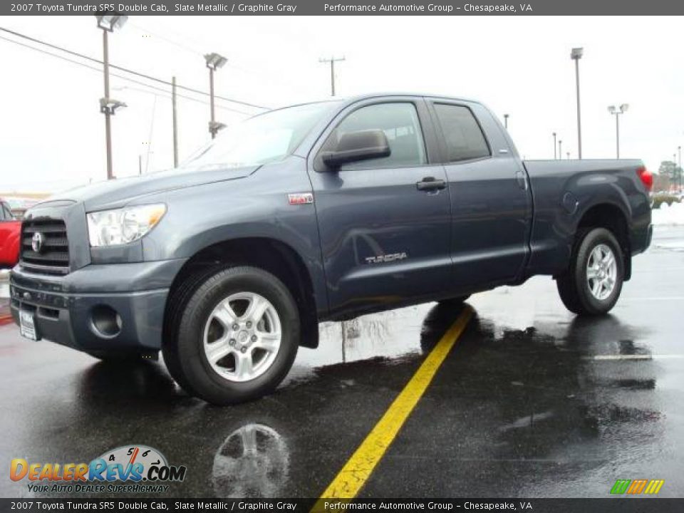 2007 Toyota Tundra SR5 Double Cab Slate Metallic / Graphite Gray Photo #2