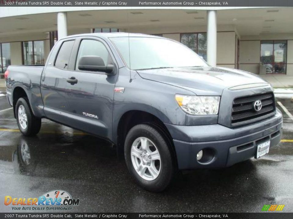 2007 Toyota Tundra SR5 Double Cab Slate Metallic / Graphite Gray Photo #8
