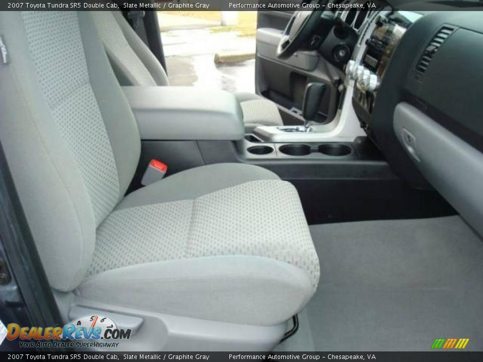 2007 Toyota Tundra SR5 Double Cab Slate Metallic / Graphite Gray Photo #16