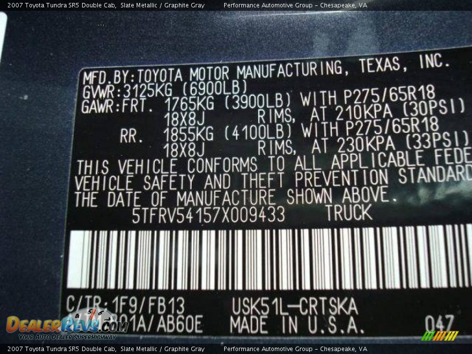 2007 Toyota Tundra SR5 Double Cab Slate Metallic / Graphite Gray Photo #32