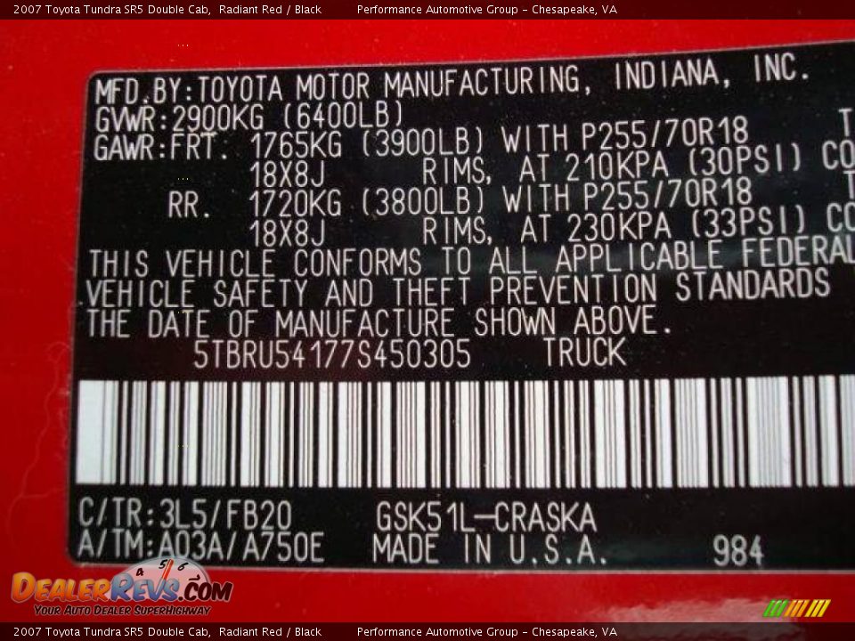 2007 Toyota Tundra SR5 Double Cab Radiant Red / Black Photo #27