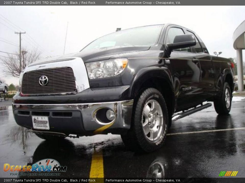 2007 Toyota Tundra SR5 TRD Double Cab Black / Red Rock Photo #1