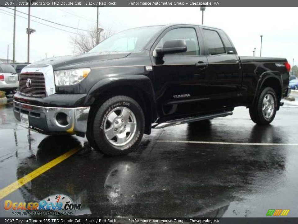 2007 Toyota Tundra SR5 TRD Double Cab Black / Red Rock Photo #2
