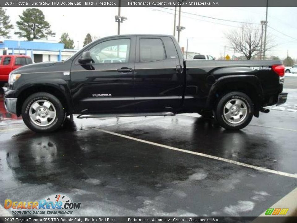 2007 Toyota Tundra SR5 TRD Double Cab Black / Red Rock Photo #3