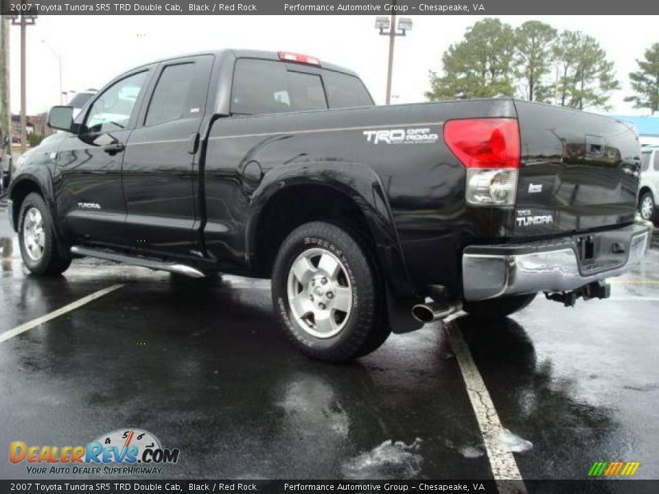 2007 Toyota Tundra SR5 TRD Double Cab Black / Red Rock Photo #4