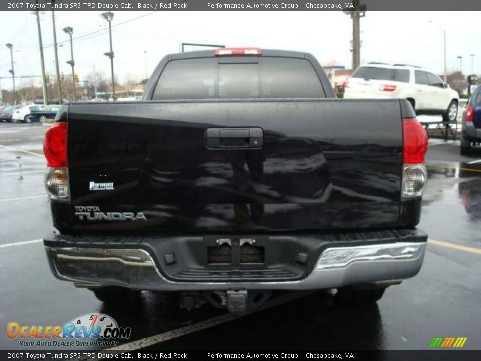 2007 Toyota Tundra SR5 TRD Double Cab Black / Red Rock Photo #5