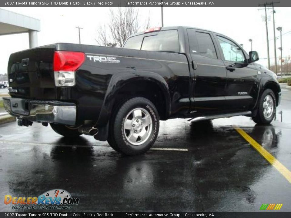 2007 Toyota Tundra SR5 TRD Double Cab Black / Red Rock Photo #6