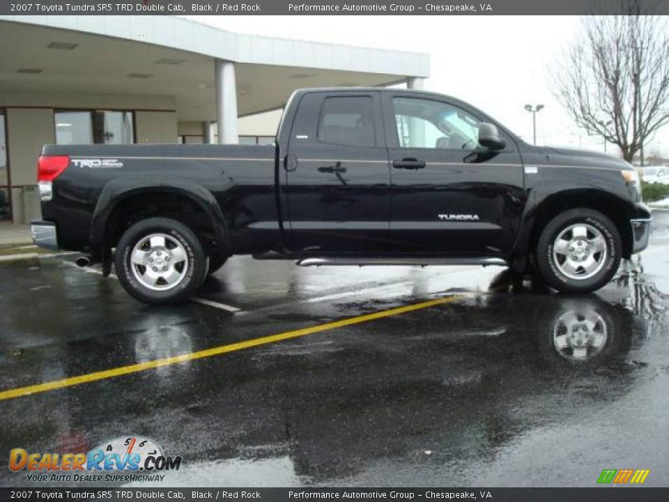 2007 Toyota Tundra SR5 TRD Double Cab Black / Red Rock Photo #7