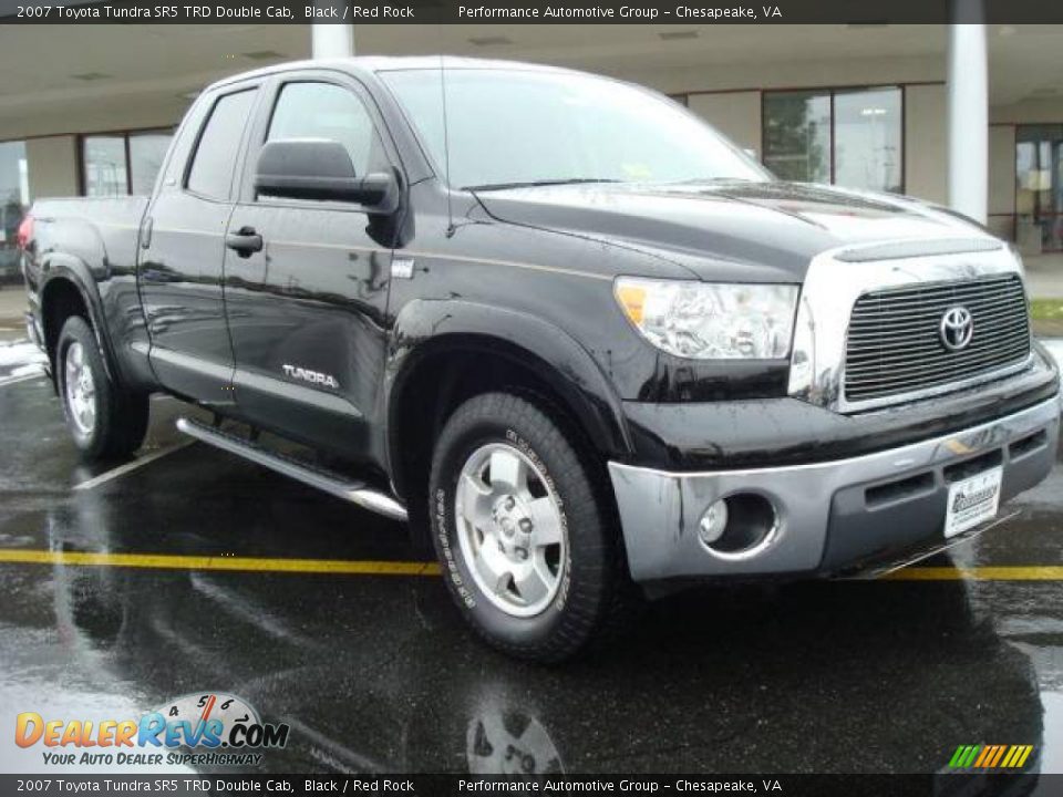 2007 Toyota Tundra SR5 TRD Double Cab Black / Red Rock Photo #8