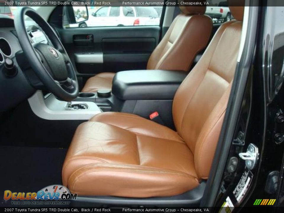 2007 Toyota Tundra SR5 TRD Double Cab Black / Red Rock Photo #10