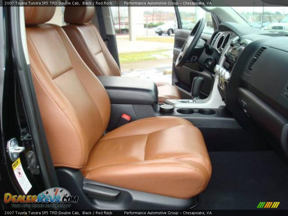 2007 Toyota Tundra SR5 TRD Double Cab Black / Red Rock Photo #14