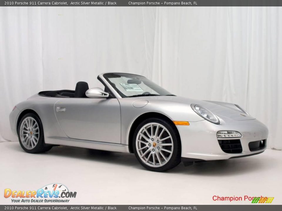 2010 Porsche 911 Carrera Cabriolet Arctic Silver Metallic / Black Photo #2