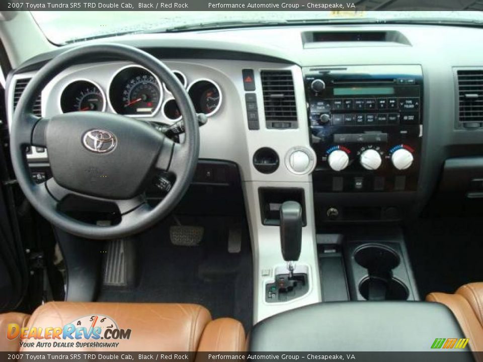 2007 Toyota Tundra SR5 TRD Double Cab Black / Red Rock Photo #15