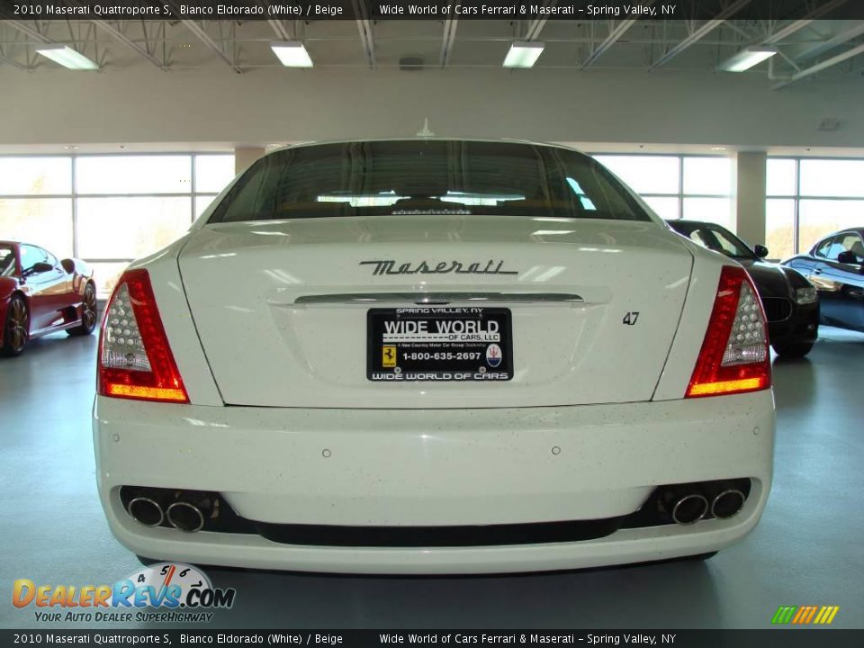 2010 Maserati Quattroporte S Bianco Eldorado (White) / Beige Photo #6