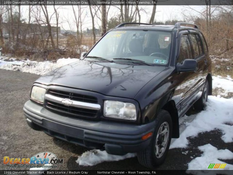 1999 Chevrolet Tracker 4x4 Black Licorice / Medium Gray Photo #3