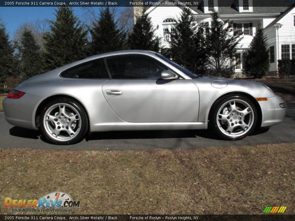 2005 Porsche 911 Carrera Coupe Arctic Silver Metallic / Black Photo #7