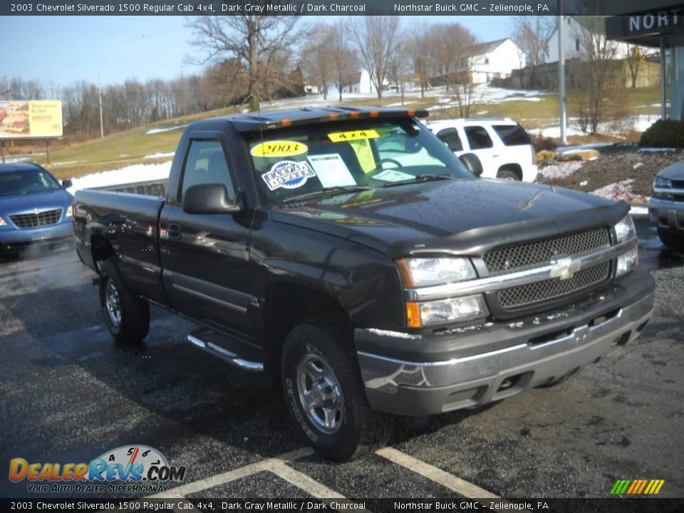 2003 Chevrolet Silverado 1500 Regular Cab 4x4 Dark Gray Metallic / Dark Charcoal Photo #14