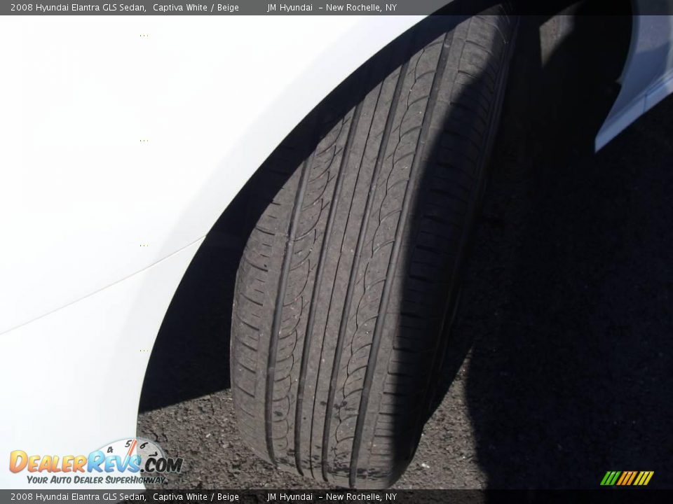 2008 Hyundai Elantra GLS Sedan Captiva White / Beige Photo #9