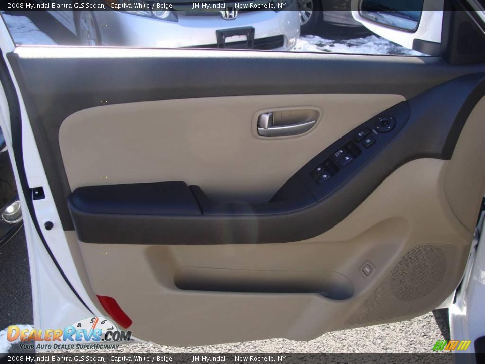 2008 Hyundai Elantra GLS Sedan Captiva White / Beige Photo #10