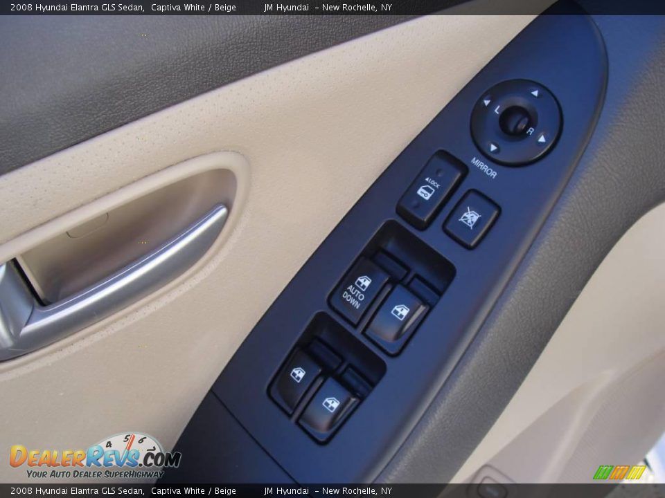 2008 Hyundai Elantra GLS Sedan Captiva White / Beige Photo #11