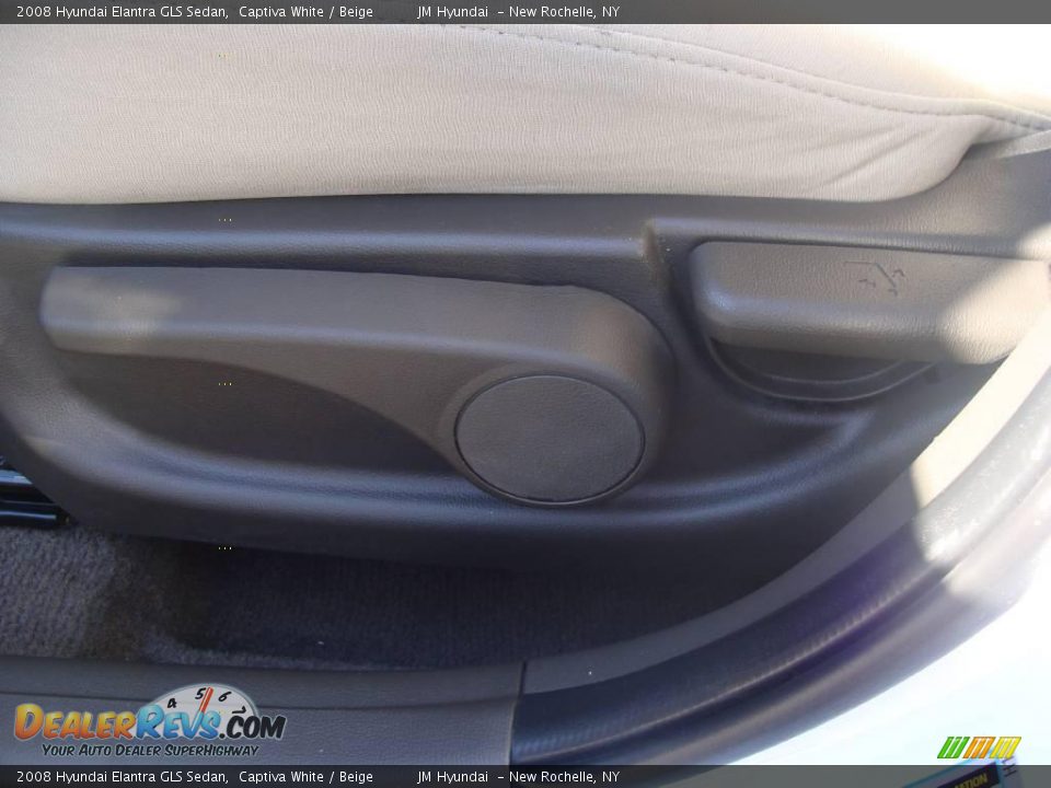 2008 Hyundai Elantra GLS Sedan Captiva White / Beige Photo #14