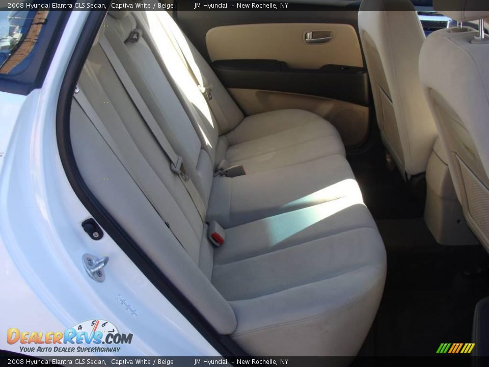 2008 Hyundai Elantra GLS Sedan Captiva White / Beige Photo #16