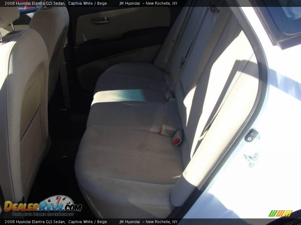2008 Hyundai Elantra GLS Sedan Captiva White / Beige Photo #17