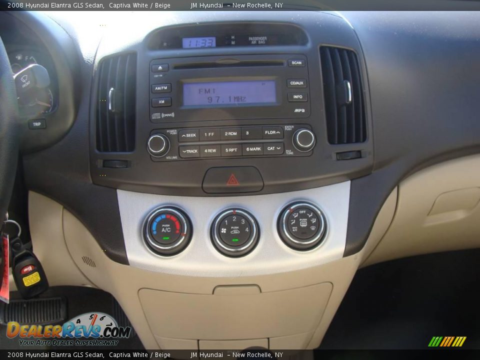 2008 Hyundai Elantra GLS Sedan Captiva White / Beige Photo #20