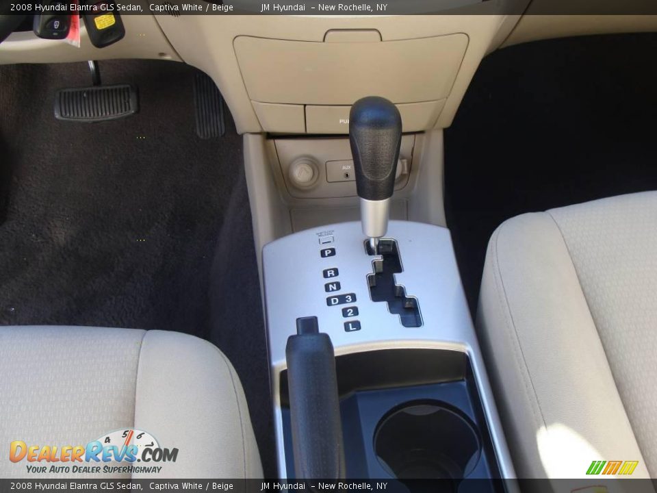 2008 Hyundai Elantra GLS Sedan Captiva White / Beige Photo #21