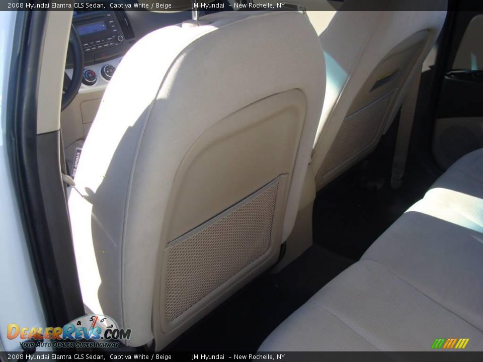 2008 Hyundai Elantra GLS Sedan Captiva White / Beige Photo #22
