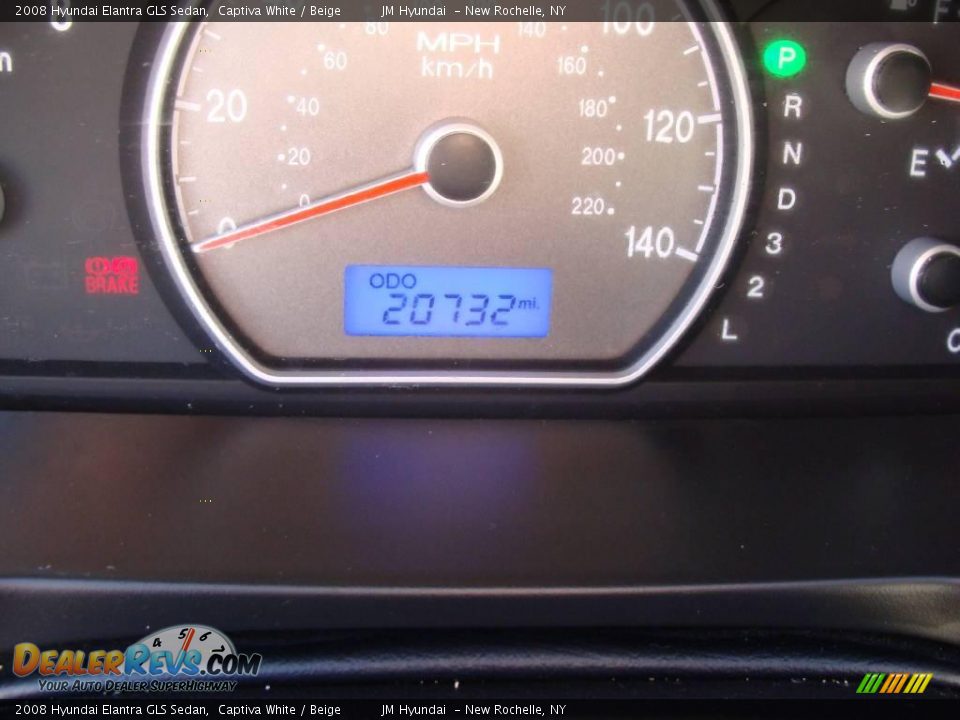2008 Hyundai Elantra GLS Sedan Captiva White / Beige Photo #24