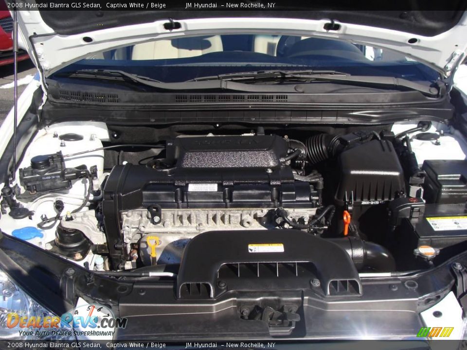 2008 Hyundai Elantra GLS Sedan Captiva White / Beige Photo #26