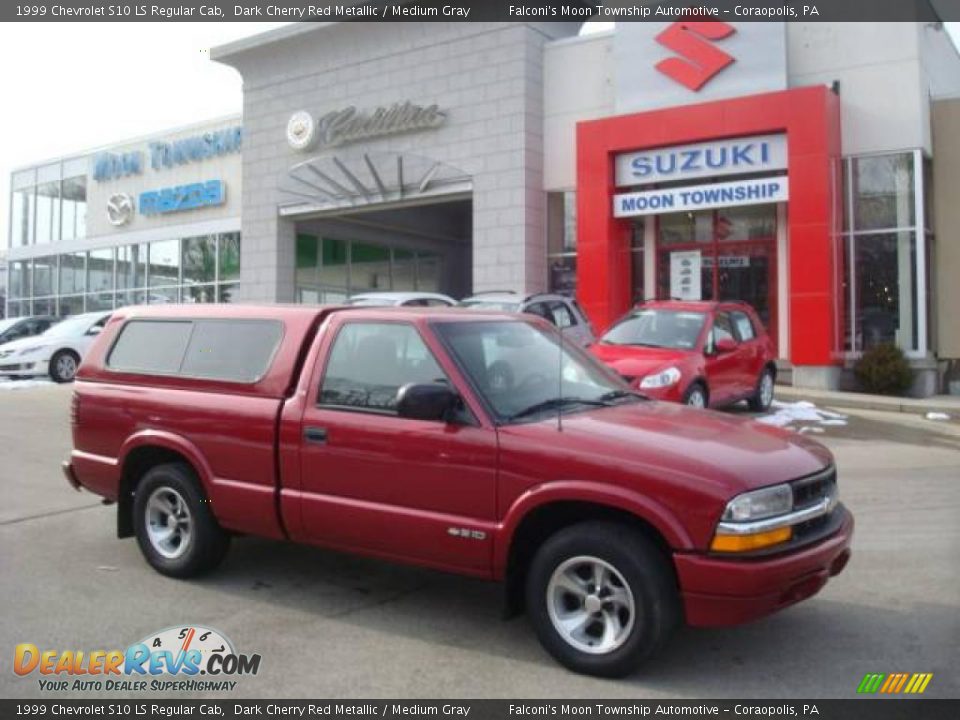 1999 Chevrolet S10 LS Regular Cab Dark Cherry Red Metallic / Medium Gray Photo #1