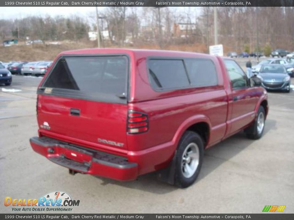 1999 Chevrolet S10 LS Regular Cab Dark Cherry Red Metallic / Medium Gray Photo #2