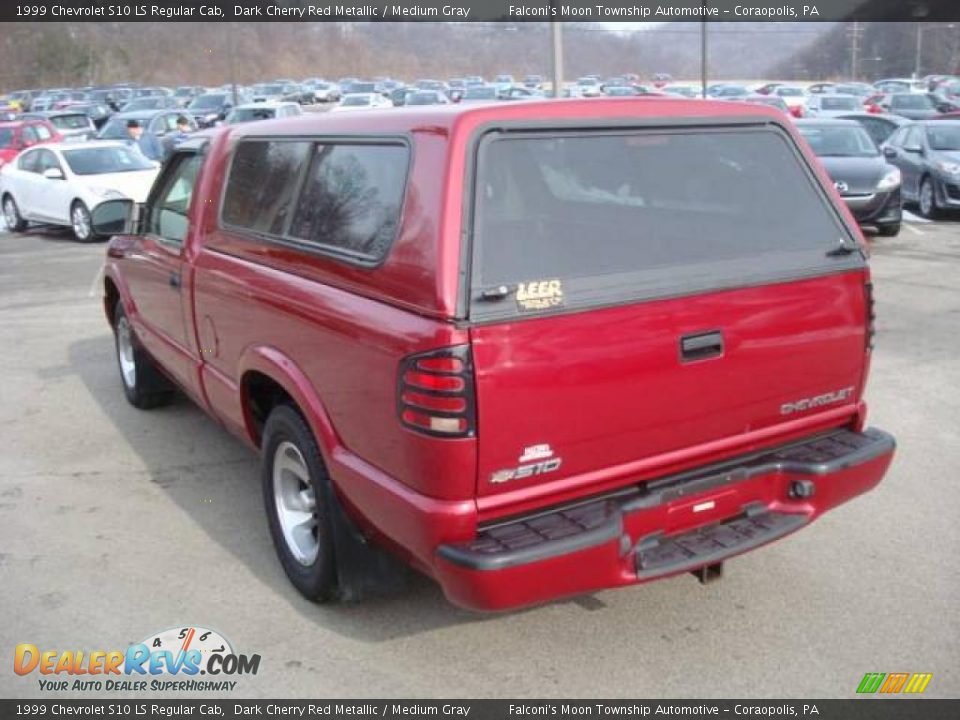 1999 Chevrolet S10 LS Regular Cab Dark Cherry Red Metallic / Medium Gray Photo #4