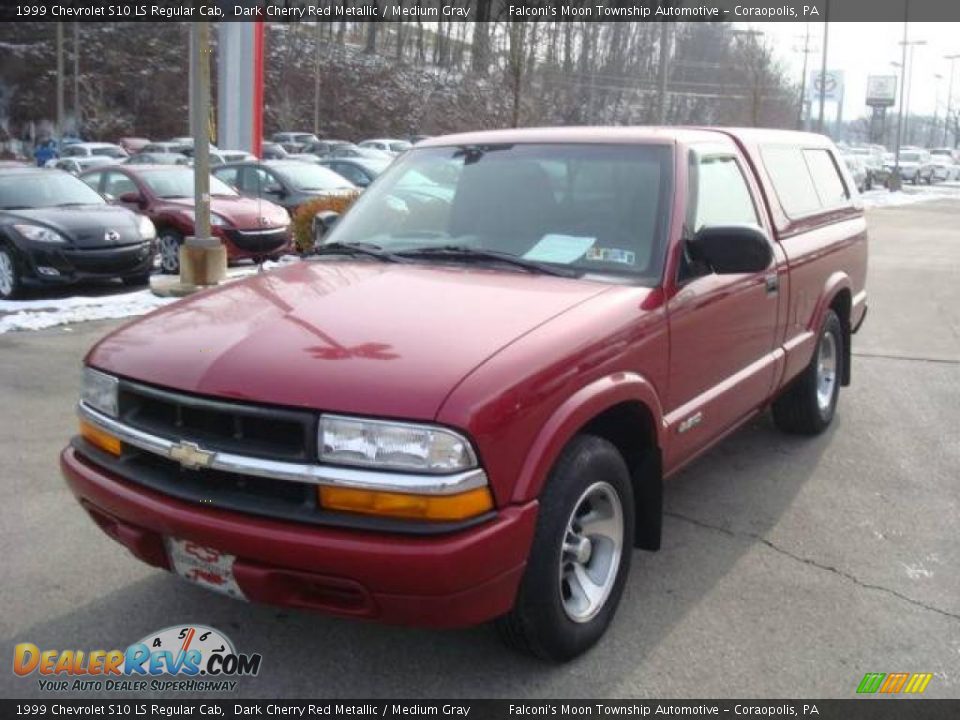 1999 Chevrolet S10 LS Regular Cab Dark Cherry Red Metallic / Medium Gray Photo #5