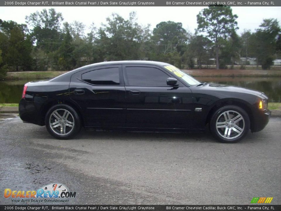 2006 Dodge Charger R/T Brilliant Black Crystal Pearl / Dark Slate Gray/Light Graystone Photo #1