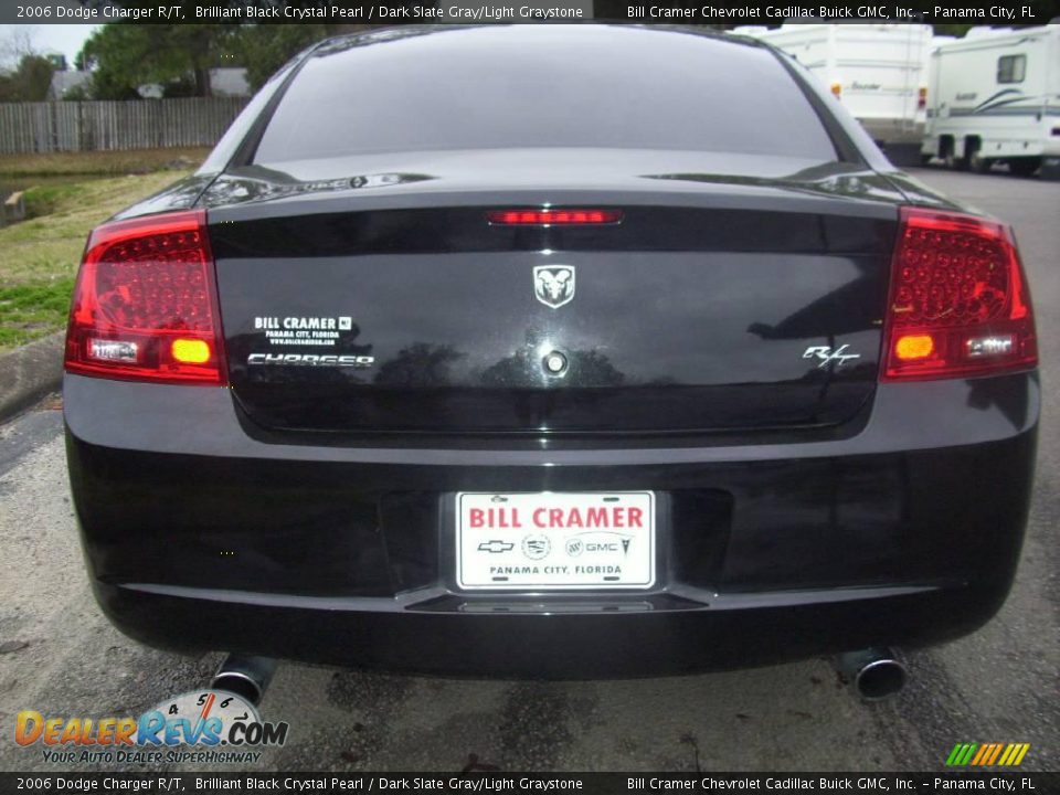 2006 Dodge Charger R/T Brilliant Black Crystal Pearl / Dark Slate Gray/Light Graystone Photo #3