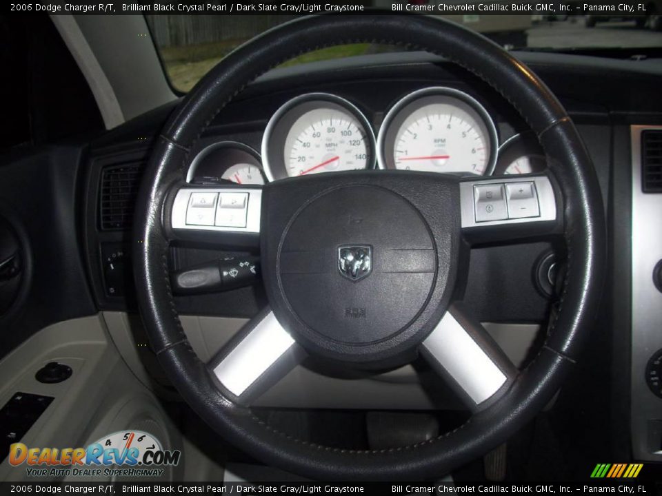 2006 Dodge Charger R/T Brilliant Black Crystal Pearl / Dark Slate Gray/Light Graystone Photo #6
