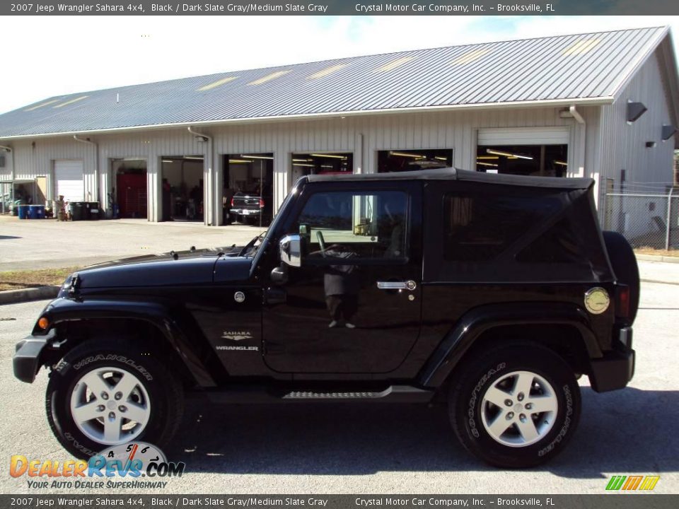 2007 Jeep Wrangler Sahara 4x4 Black / Dark Slate Gray/Medium Slate Gray Photo #2