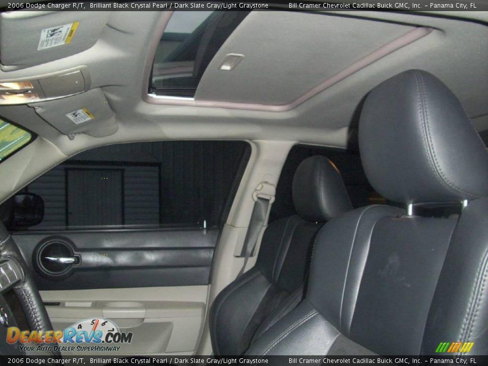 2006 Dodge Charger R/T Brilliant Black Crystal Pearl / Dark Slate Gray/Light Graystone Photo #10